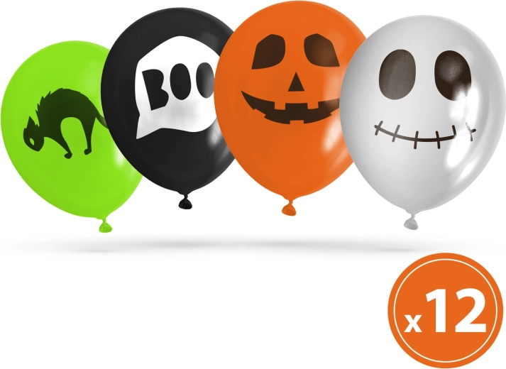 Σετ με μπαλόνια Halloween με 4 σχέδια, 12 τεμ.
