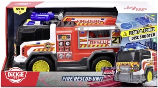 Διαδραστικό πυροσβεστικό όχημα Dickie Toys Fire Rescue Unit 30 cm με φως και ήχο