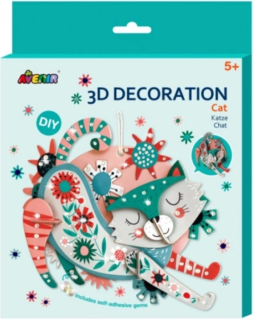 3D διακόσμηση – γάτα από χαρτί FSC