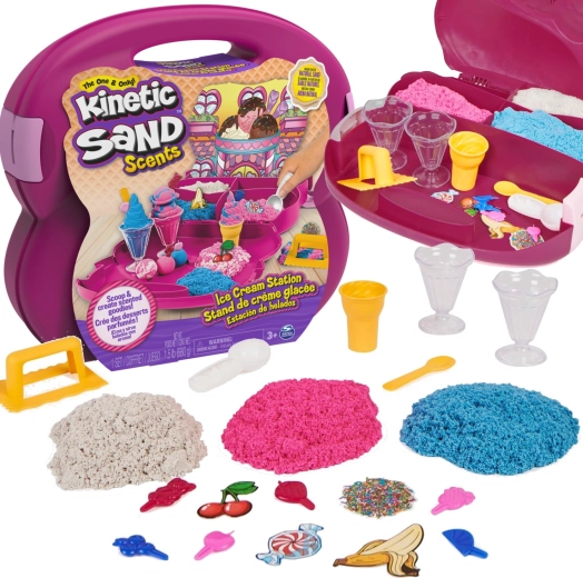 Kinetic Sand Scents σετ παγωτού Ice Cream Station σε βαλιτσάκι με άρωμα