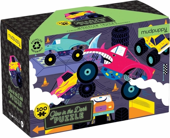 Παζλ Φωσφορίζοντα Monster Trucks από τη Mudpuppy - 100 κομμάτια