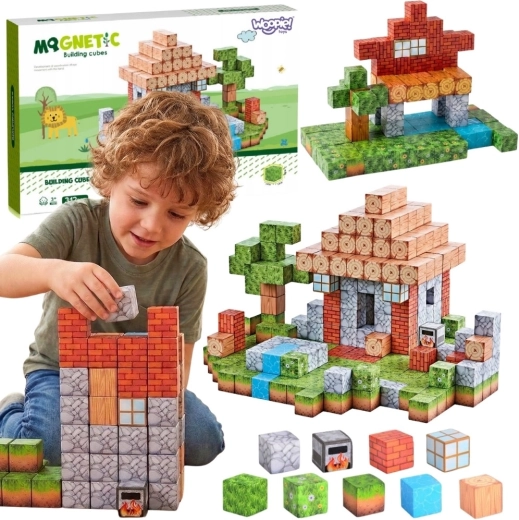 Woopie μαγνητικά δομικά τουβλάκια World of Blocks 108 τεμάχια