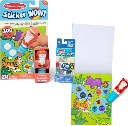 Melissa & Doug Sticker WOW! τίγρης – σφραγίδα με αυτοκόλλητα και βιβλίο δραστηριοτήτων