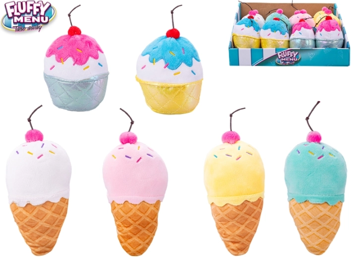 Λούτρινα παιχνίδια Fluffy Menu παγωτό και cupcake