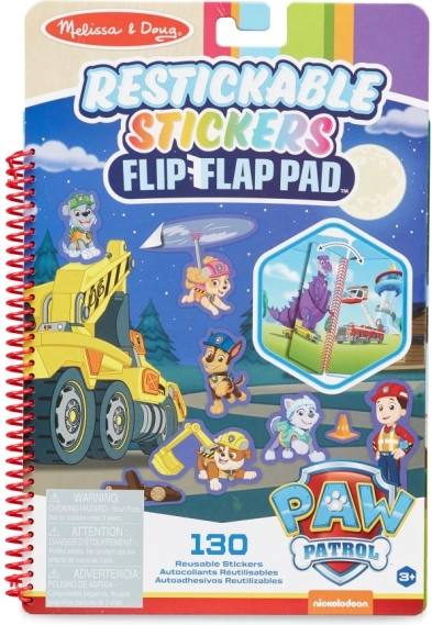 Paw Patrol μπλοκ flip-flap με επανατοποθετούμενα αυτοκόλλητα – Απόλυτη αποστολή