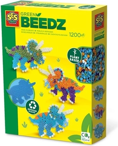 SES Creative Green Beedz σιδερόχάντρες δεινόσαυροι