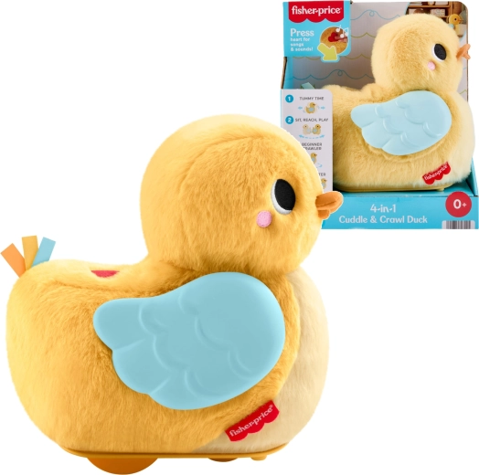 Fisher-Price κινούμενο κουνιστό παπάκι 4 σε 1 για υποστήριξη της μπουσουλήματος