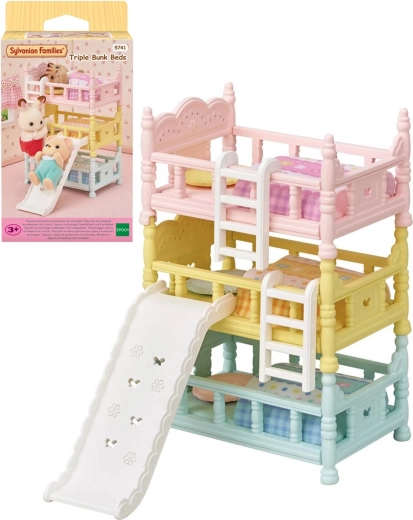 Sylvanian Families κρεβάτι τριών επιπέδων με τσουλήθρα - 3 τεμ.