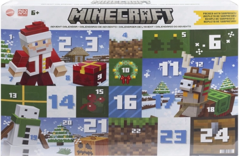 Advent ημερολόγιο Minecraft 2024 με φιγούρες και αξεσουάρ