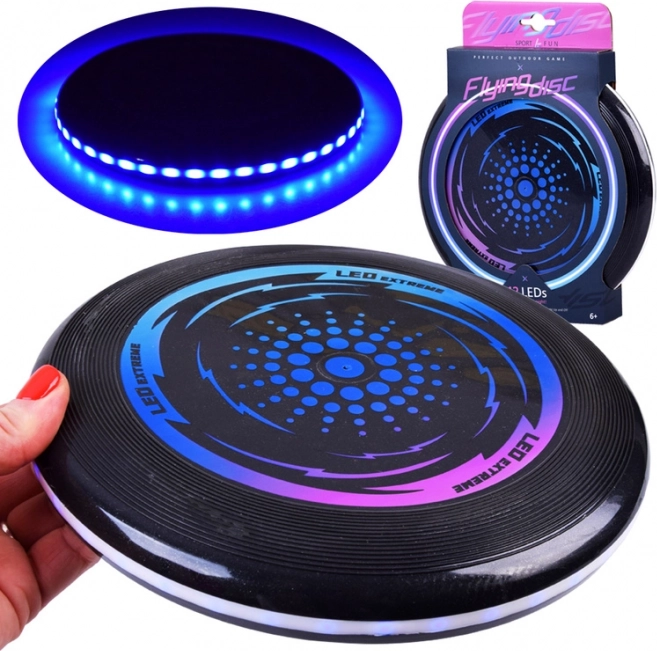 Φωτιζόμενος δίσκος frisbee LED 23 cm για νυχτερινή διασκέδαση