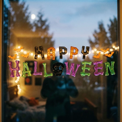 Ζελεδένιο αυτοκόλλητο παραθύρου για το Halloween - 1 τεμάχιο