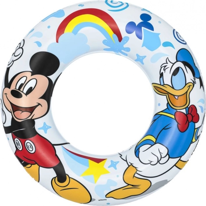 Φουσκωτό σωσίβιο-κουλούρα Disney με μοτίβο Mickey Mouse και Ντόναλντ Ντακ 56cm