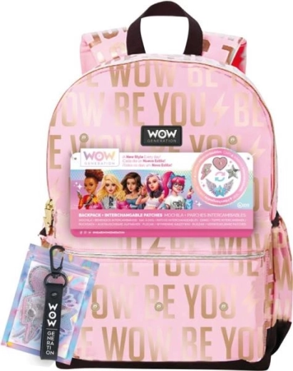 Σχολική τσάντα πλάτης WOW Generation 42 cm με αξεσουάρ