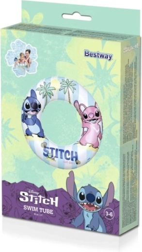 Φουσκωτό σωσίβιο-δαχτυλίδι κολύμβησης DISNEY STITCH 56 cm για παιδιά