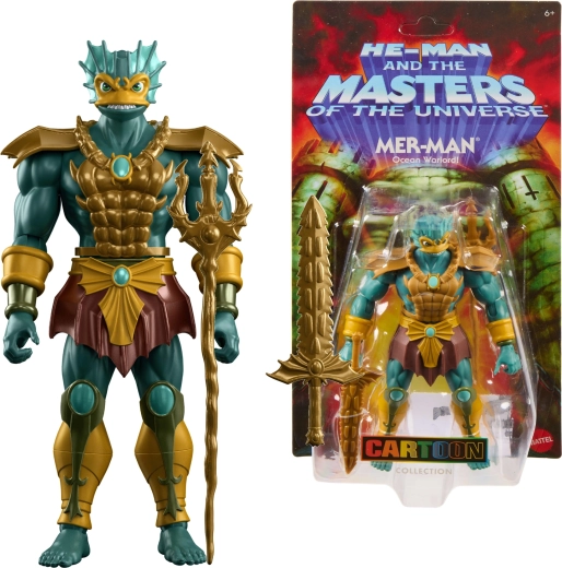 Mattel Masters of the Universe Origins Cartoon Collection 200X φιγούρα Tryton (Mer-Man) 15 cm με αξεσουάρ