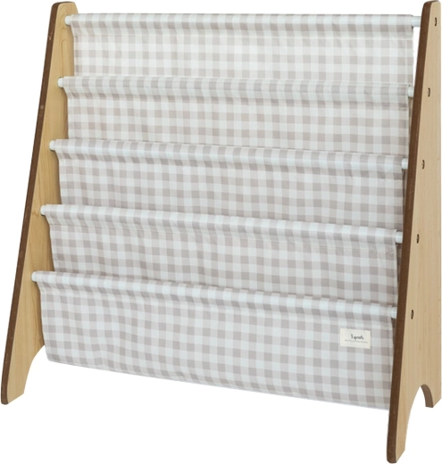 3 Sprouts βάση βιβλίων από ανακυκλωμένο υλικό Gingham/Beige