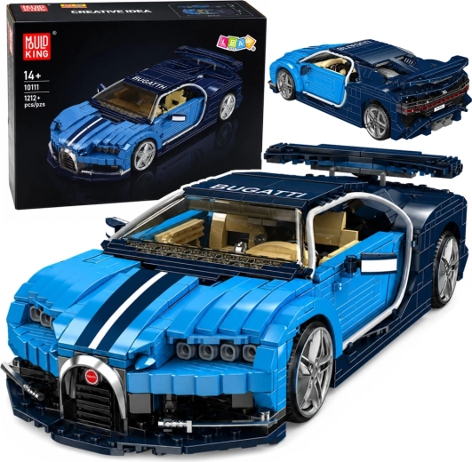 Κατασκευαστικό σετ σπορ αυτοκίνητο Bugatti μπλε (1212 τεμάχια)
