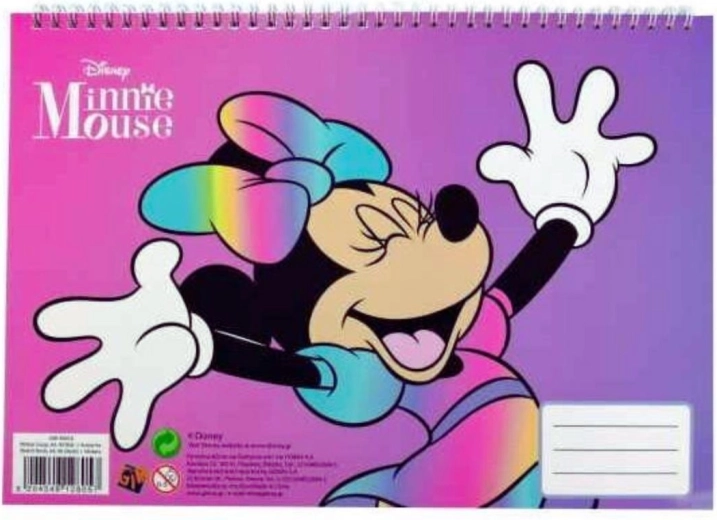 Σπιράλ μπλοκ με αυτοκόλλητα Minnie - 1 τεμάχιο