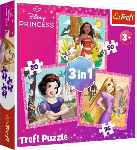 Παζλ 3σε1 – όμορφα λουλούδια – DISNEY PRINCESS Trefl