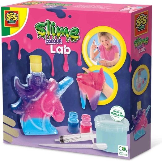 Παρασκευή slime πολύχρωμος μονόκερος σε σωλήνα