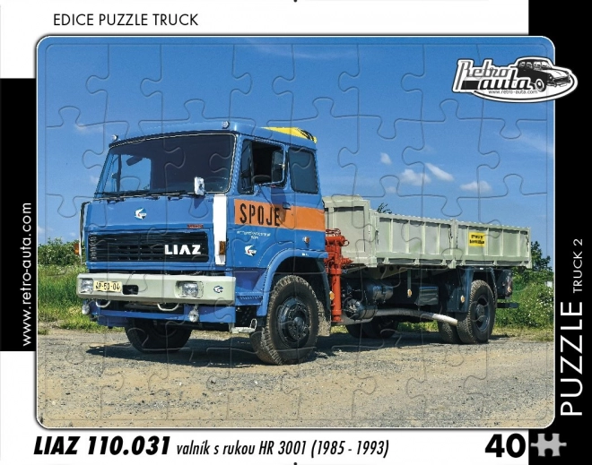 Παζλ Retro Auta – φορτηγό LIAZ ανατρεπόμενο με υδραυλικό βραχίονα, 40 κομμάτια