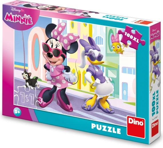 Disney Minnie και Daisy στην πόλη – παιδικό παζλ 100 XL κομματιών