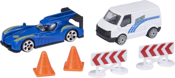 TEAMSTERZ RAPID RACERS – αγωνιστικό σετ: αυτοκινητάκι και υποστηρικτικό βαν με κώνους και μπάρες