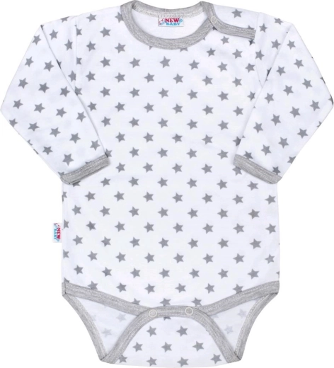 Βρεφικό κορμάκι New Baby Classic II γκρι με αστεράκια