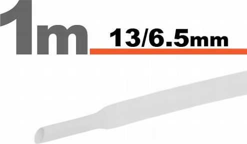 Λευκό θερμοσυστελλόμενο σωληνάκι 13/6,5 mm