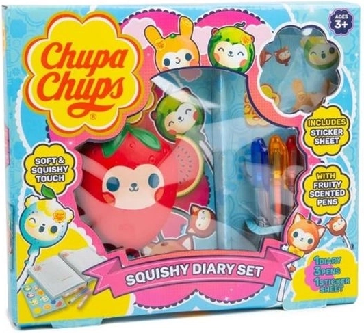 Chupa Chups σχολικό σετ Squishy – ημερολόγιο, gel στυλό και αυτοκόλλητα