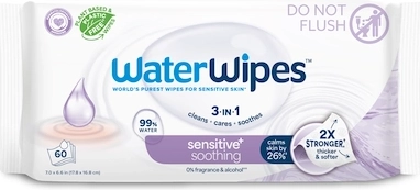 WaterWipes Soothing Clean 3v1 υγρά μαντηλάκια με λεβάντα 12× 60 τεμ. (720 τεμ.)