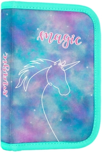 Μονόχωρη σχολική κασετίνα Unicorn με 2 πτερύγια, άδεια