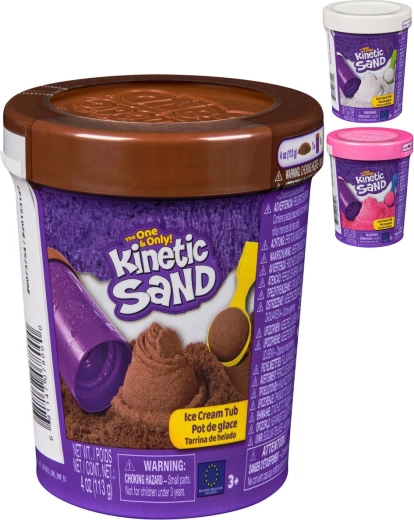 Spin Master Kinetic Sand κινητική άμμος παγωτό με φτυαράκι σε δοχείο - 1 τεμάχιο