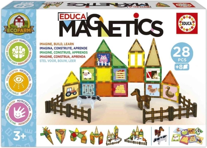 Educa μαγνητικό σετ κατασκευών Magnetics οικολογική φάρμα 28 τεμαχίων