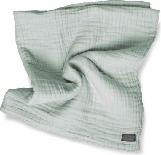 Vinter & Bloom μουσελίνα κουβέρτα layered organic sage green