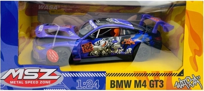 Συλλεκτικό μοντέλο αυτοκινήτου MSZ BMW M4 GT3 σε μωβ χρώμα