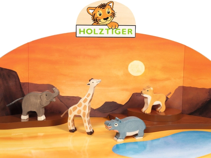 Σετ άγριων ζώων HOLZTIGER (4 τεμάχια)