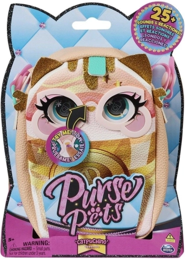 Spin Master Purse Pets Catpuchino διαδραστική παιδική τσάντα