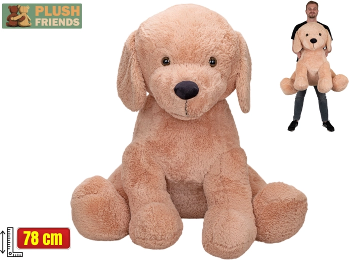 Plush Friends μπεζ λούτρινος σκύλος 78 cm