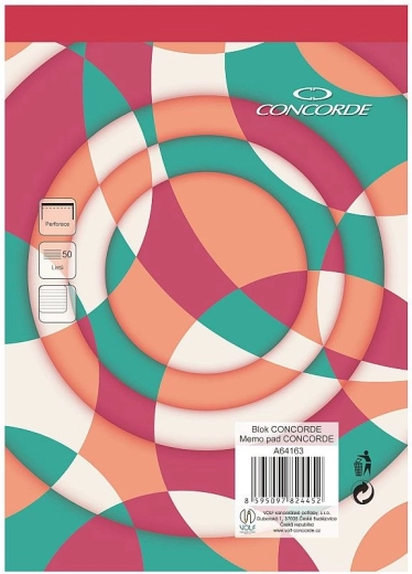 Μπλοκ CONCORDE A5 με γραμμές 8 mm, 50 φύλλα