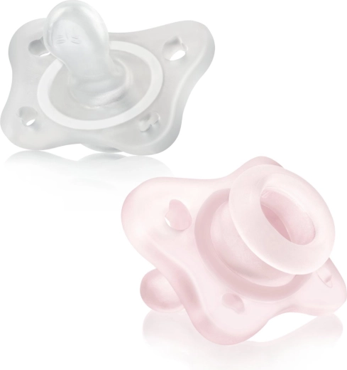 Chicco Physioforma mini soft ολόσωμη πιπίλα σιλικόνης 0–2 μηνών για κορίτσια 2 τεμ.