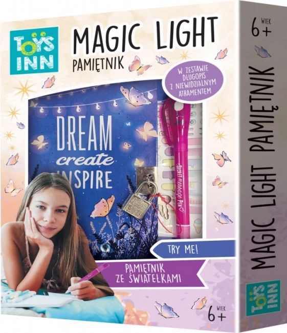 Παιδικό ημερολόγιο Magic Light Dreams με λουκέτο και φωτάκια LED