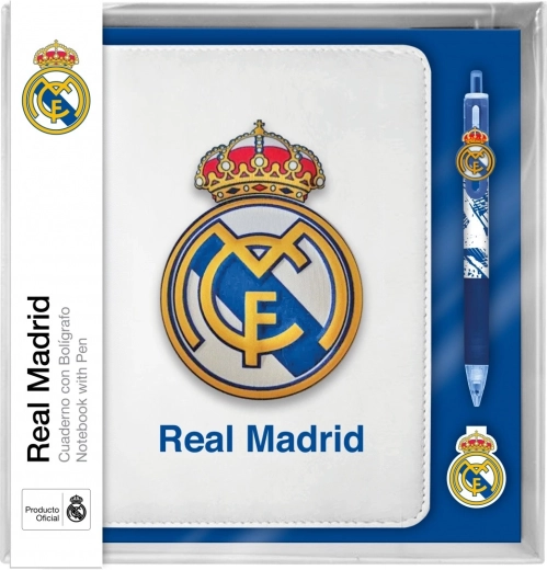 Σετ σημειωματάριο με στυλό 10 χρωμάτων REAL MADRID
