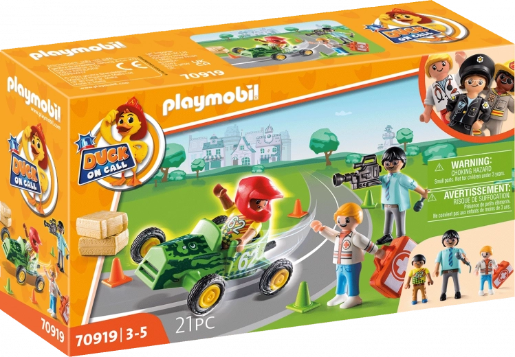 Playmobil Duck On Call Επιχείρηση Διάσωσης Βοήθεια στον Οδηγό Αγώνων