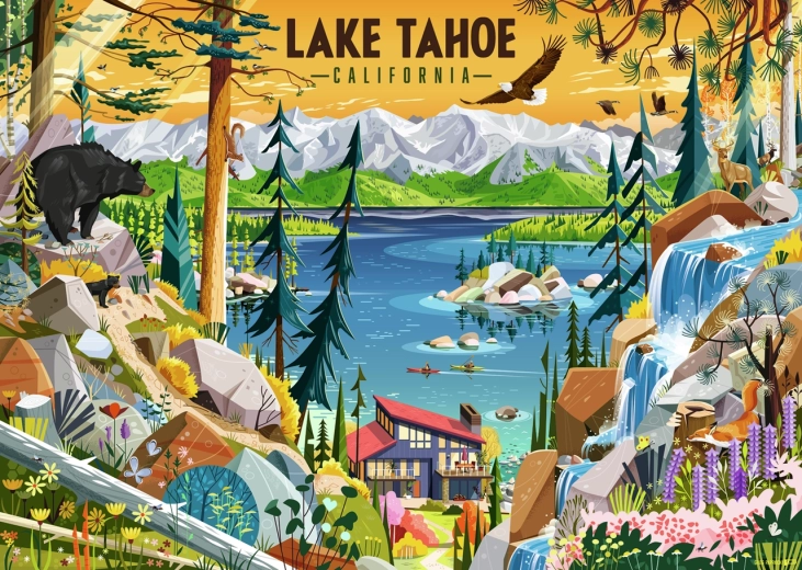 Ravensburger παζλ Διάφανο Λίμνη Tahoe 1000 κομμάτια