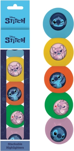 Υπογραμμιστικά DISNEY Lilo & Stitch – σετ 5 στοιβαζόμενων χρωμάτων