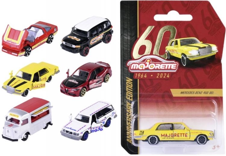 Majorette επετειακό μεταλλικό αυτοκινητάκι 1:64 – 60 χρόνια, μίξη μοντέλων