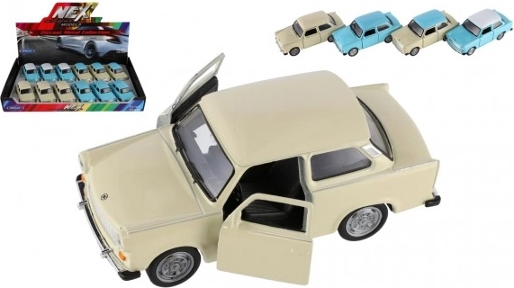Αυτοκίνητο Welly Trabant 601 μεταλλικό 10cm asst 4 χρώματα ελεύθερη κίνηση 12 τεμ. σε κουτί