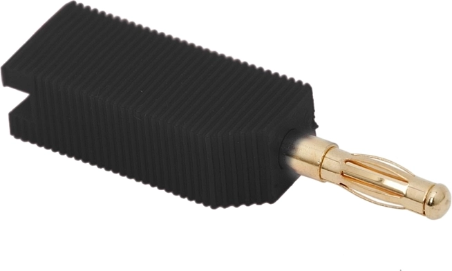 Επιχρυσωμένο βύσμα μπανάνα 4 mm, μαύρο