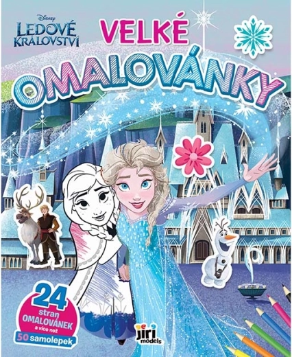 Μεγάλο βιβλίο ζωγραφικής Frozen με αυτοκόλλητα